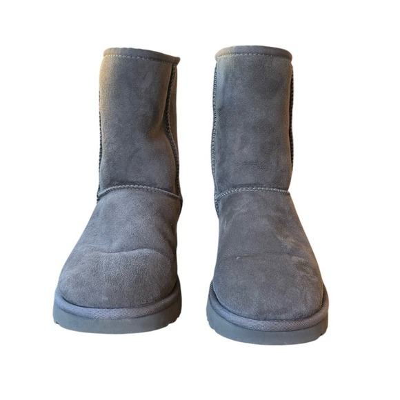 UGG Australia Classic Short II Grey Suede Sheepskin Boots Women's